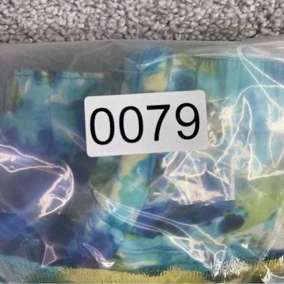 Abercrombie & Fitch Mini Skirt Women's Large Blue Floral Flare Lined Y2K - Picture 9 of 9